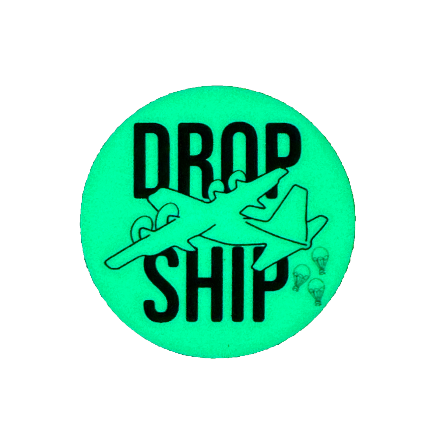 Dropship Disc Golf 2.5" Glow in the Dark Matte Sticker