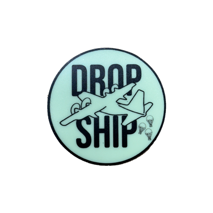 Dropship Disc Golf 2.5" Glow in the Dark Matte Sticker